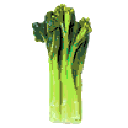 创意拼豆-食物拼豆：白灼菜心
