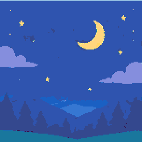 创意拼豆-风景拼豆：夜晚星星